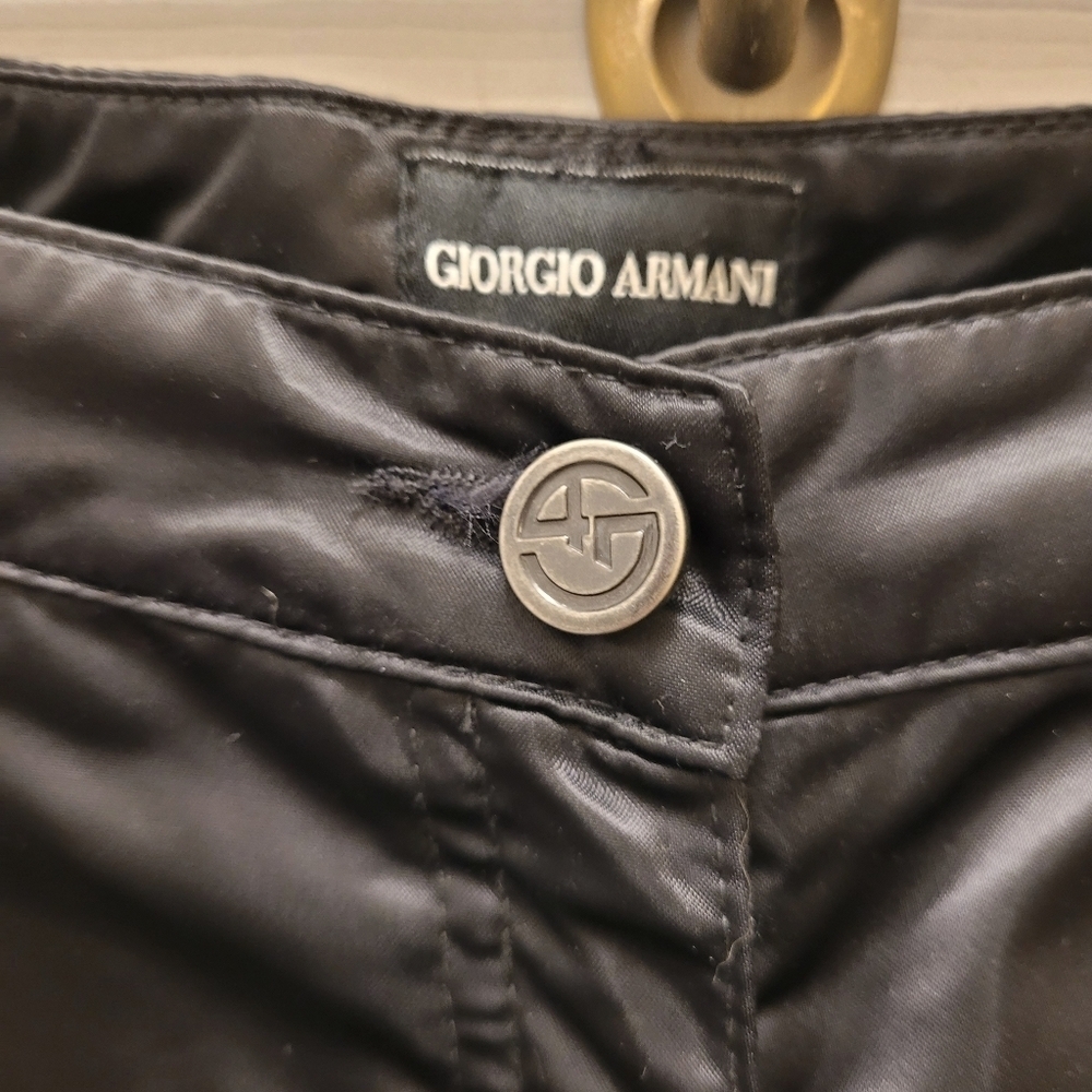 Giorgio Armani Black Flare Corduroy Pants - Picture 9 of 14